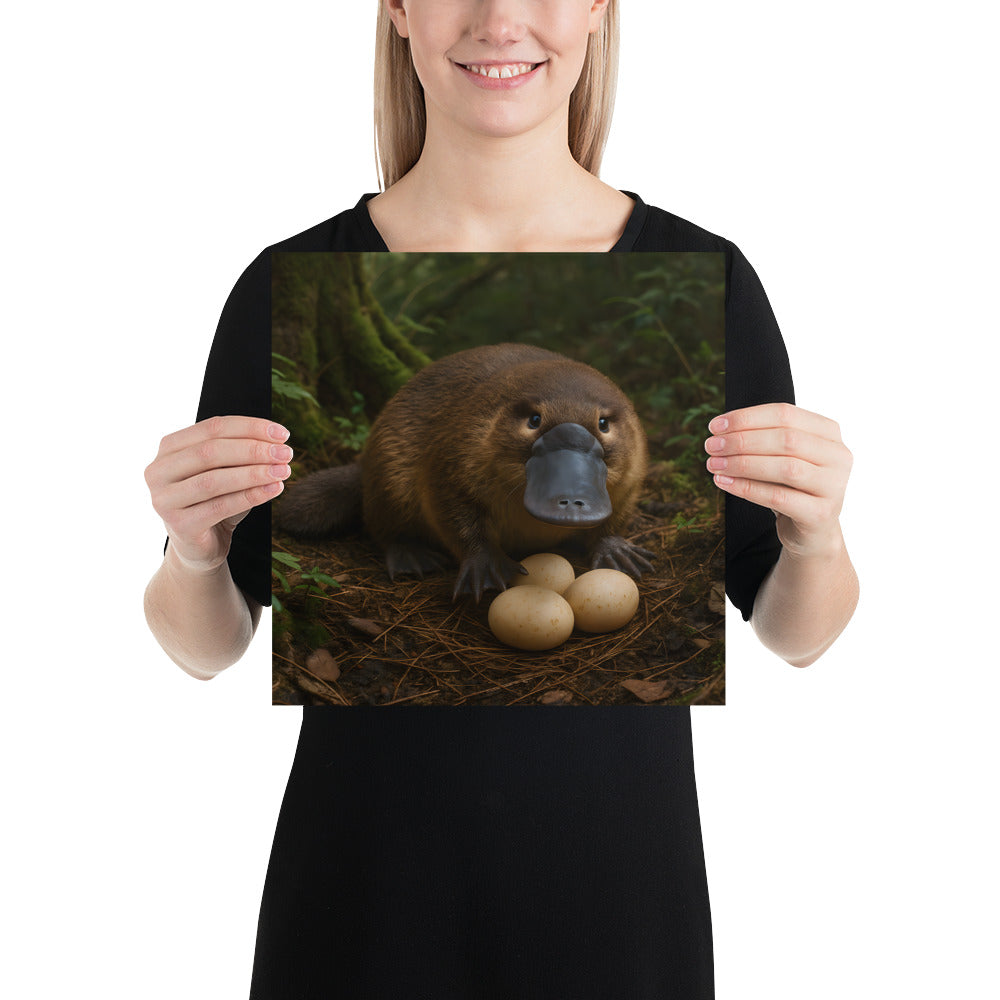 Schnabeltier Tierillustration als Wanddeko auf 189 g/m² Papier