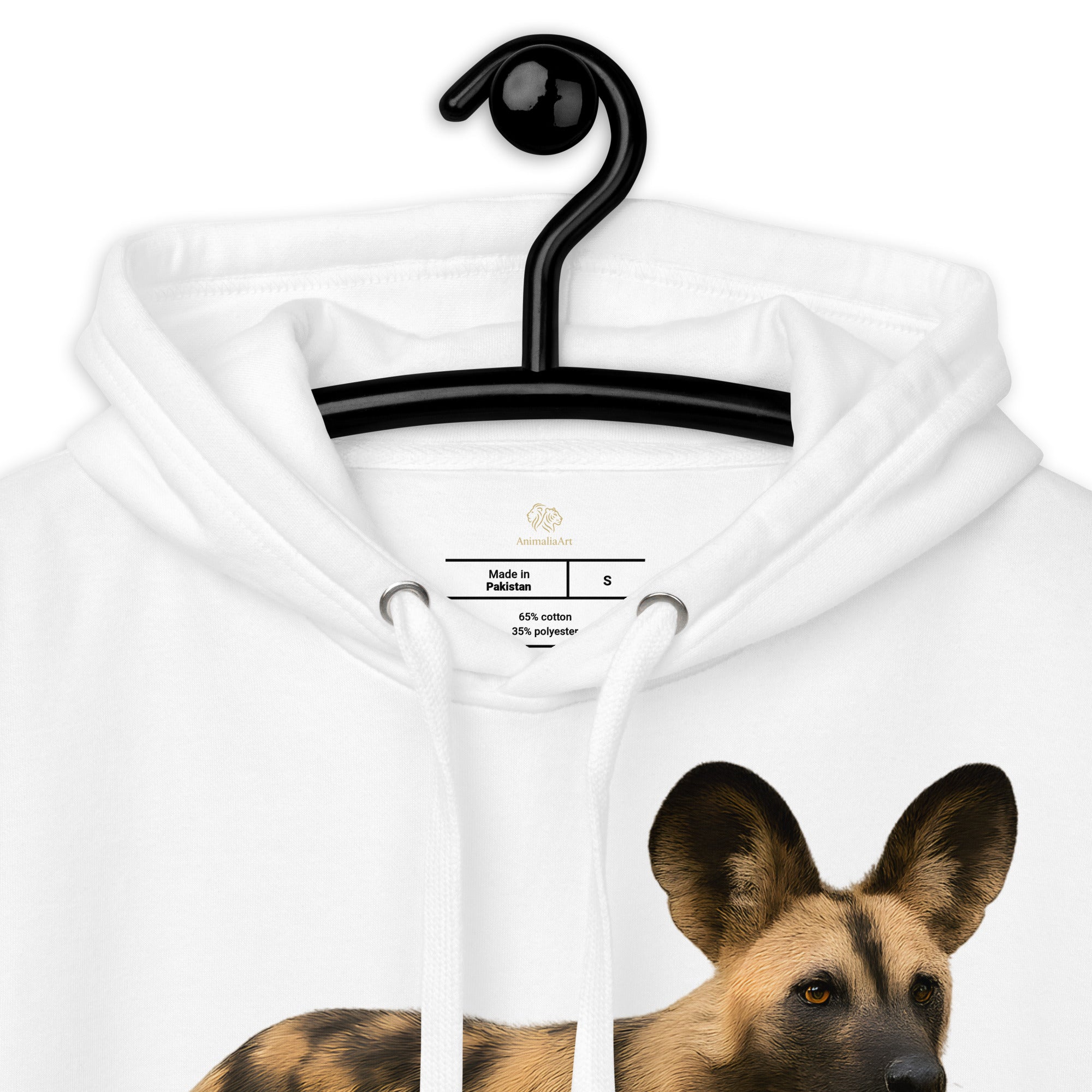„Stylischer Hoodie mit afrikanischem Wildhundmotiv für Alltag und Freizeit“