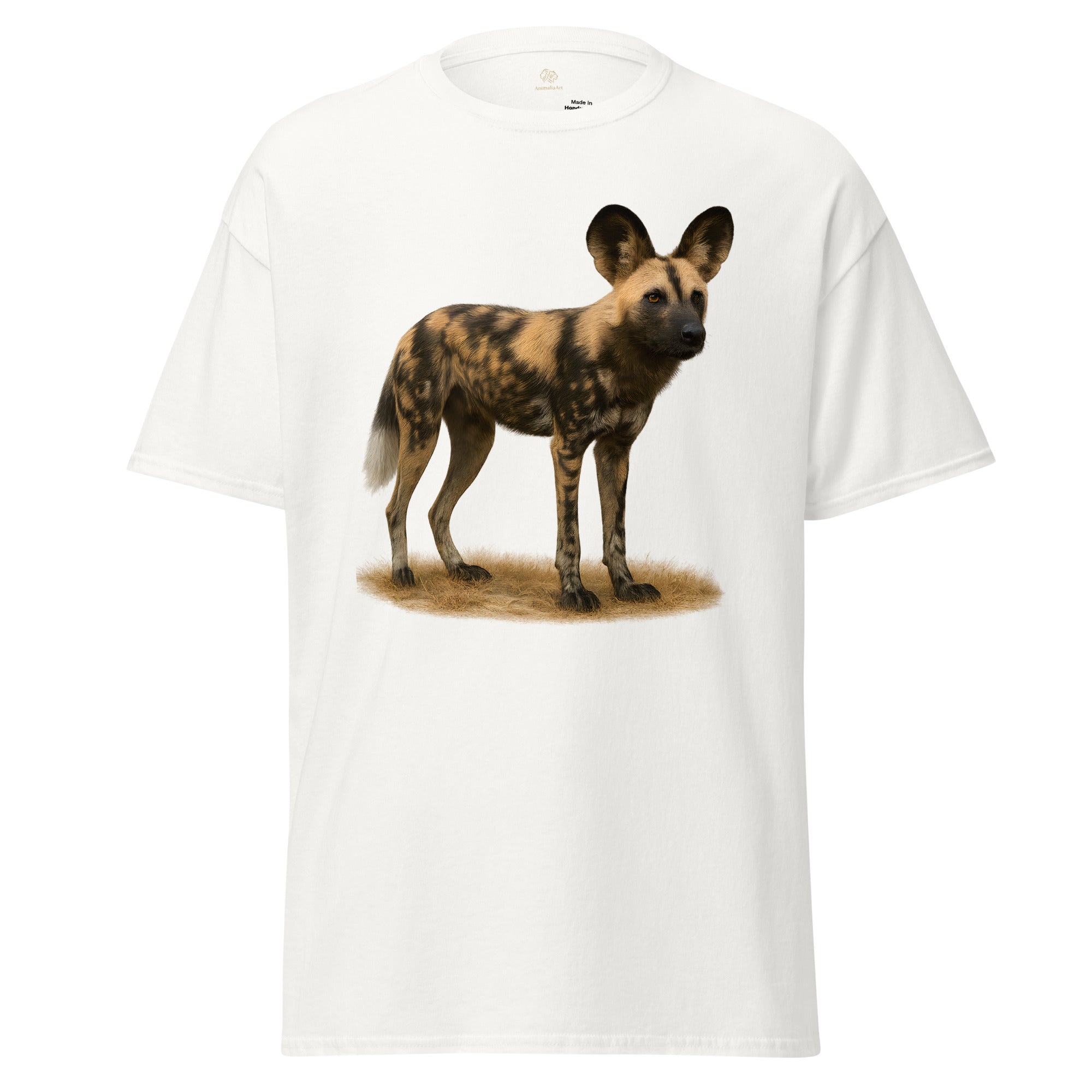 T-Shirt mit realistischem Afrikanischer-Wildhund-Print für Wildlife-Fans