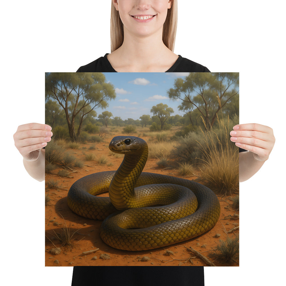 Taipan Poster – hochauflösender Kunstdruck der Taipan-Schlange auf Premiumpapier