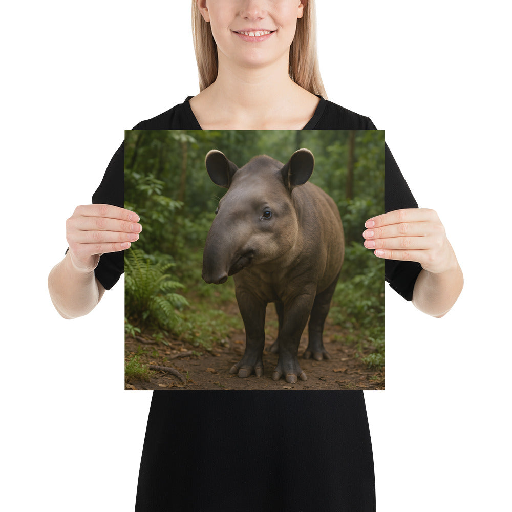 „Tapir Poster als Wandkunst im Wohnzimmer – hochwertiger Kunstdruck“