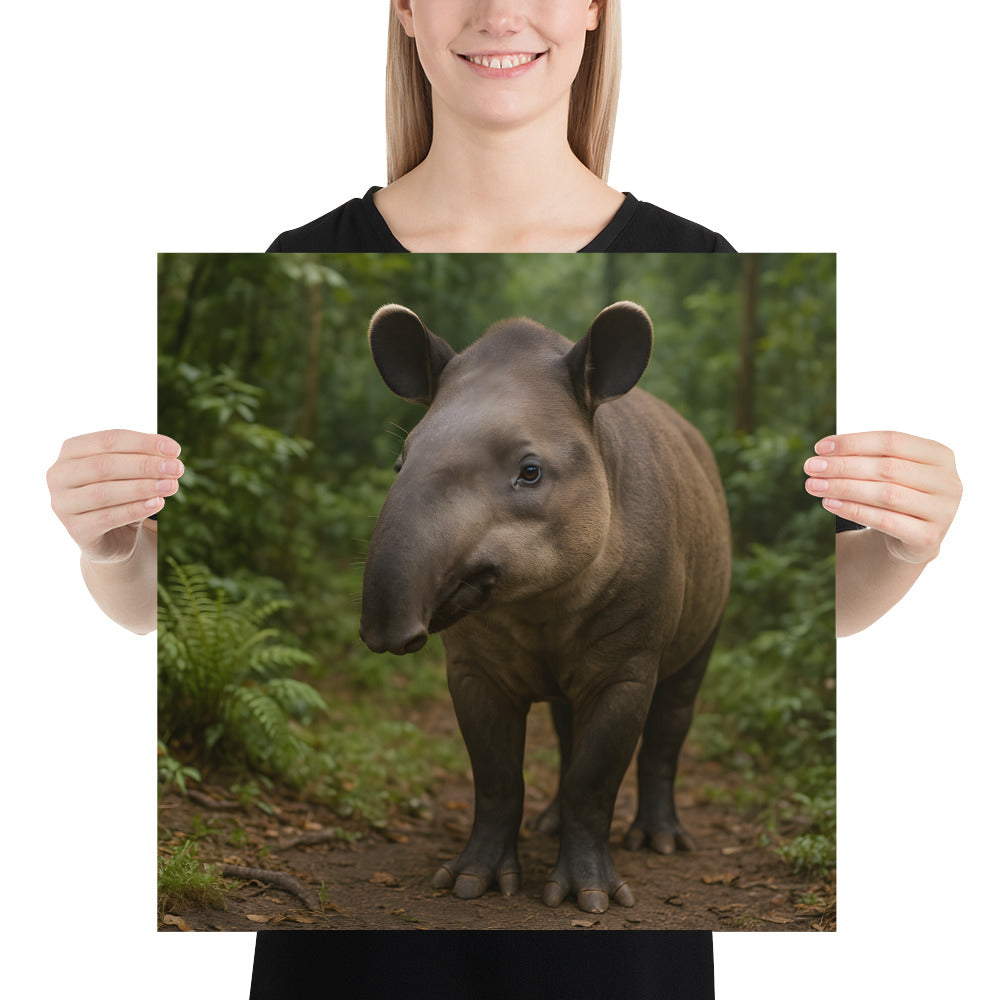 „Tapir Poster – hochwertiger Kunstdruck auf Premium-Japanpapier“