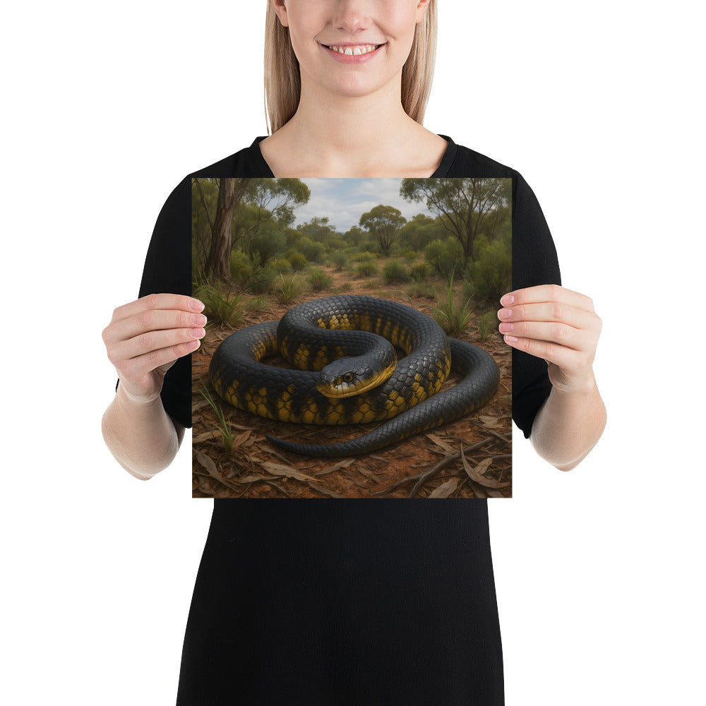 Tigerotter Poster in brillanter Druckqualität – Tierillustration mit verspieltem Otter und tigerähnlichen Streifen