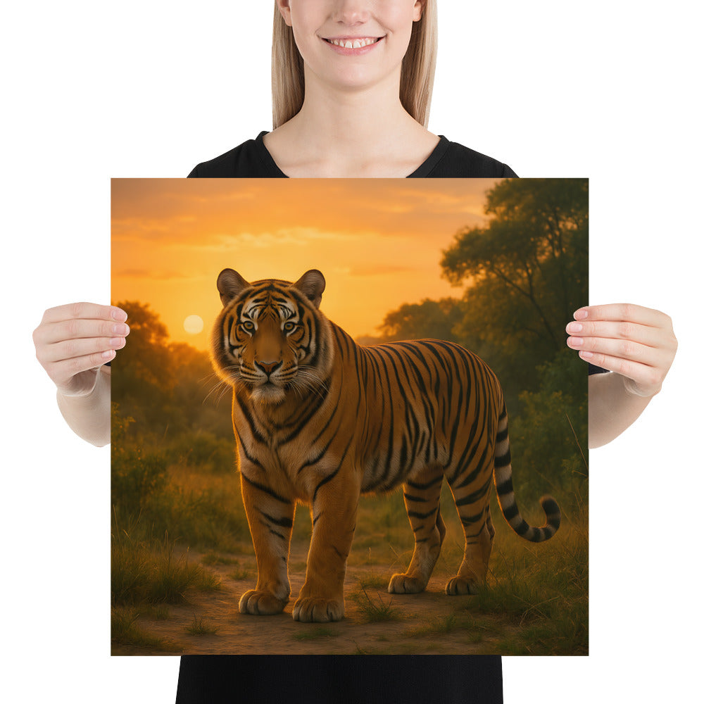 Tigerposter als hochwertiger Kunstdruck auf Premiumpapier