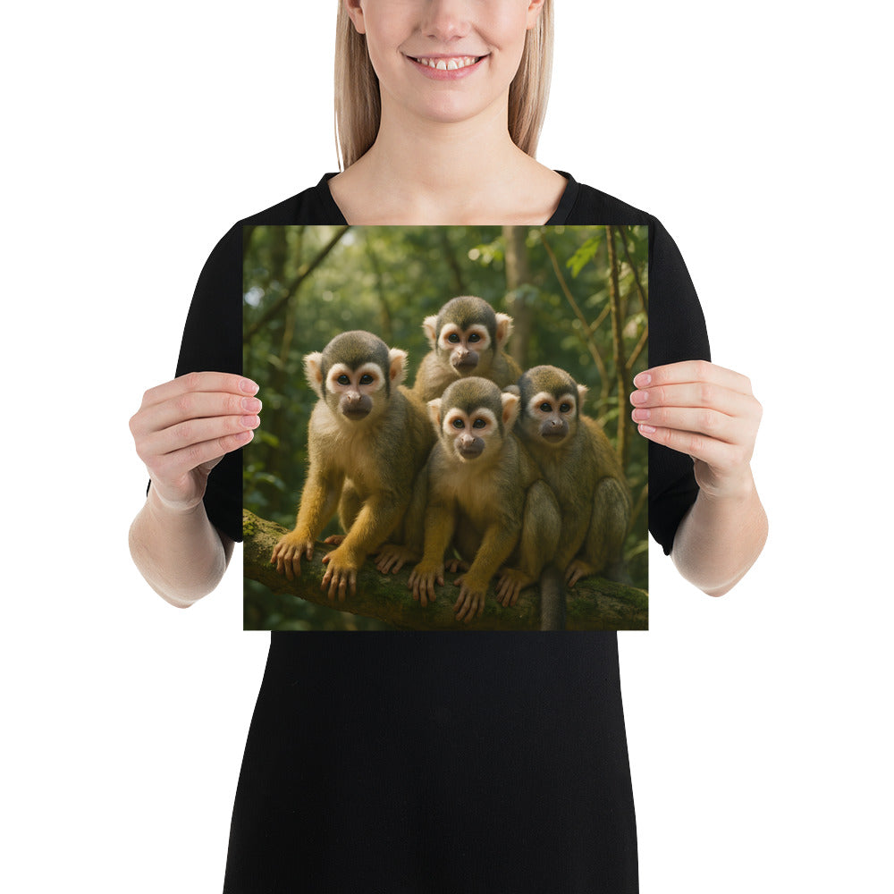 „Totenkopfäffchen Wanddekoration auf starkem 10,3 mil Papier“