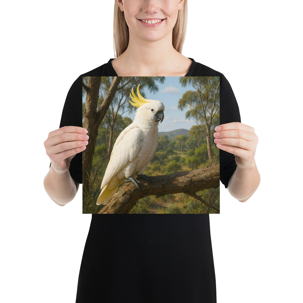 Tropisches Kakadu-Motiv als moderne Wanddekoration