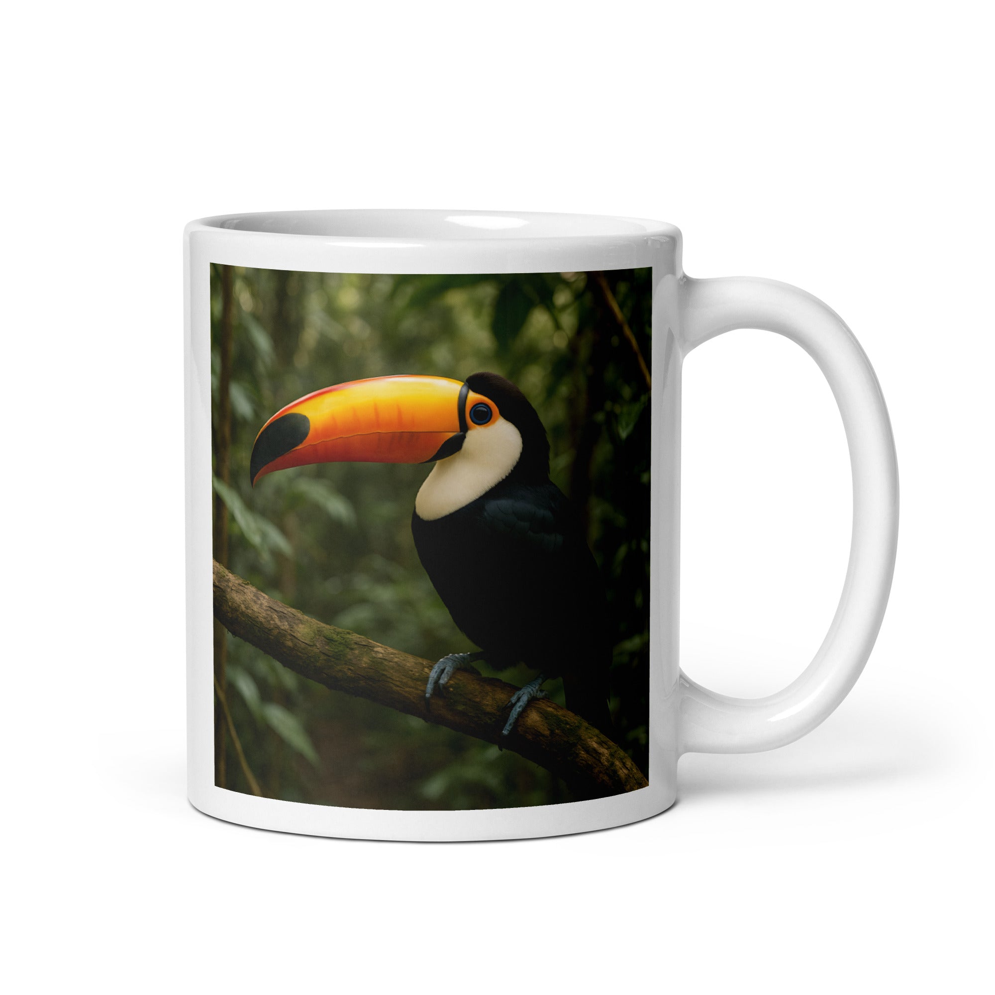 Tukan Kaffeetasse aus Keramik – bunte 11oz Tasse mit Vogelmotiv
