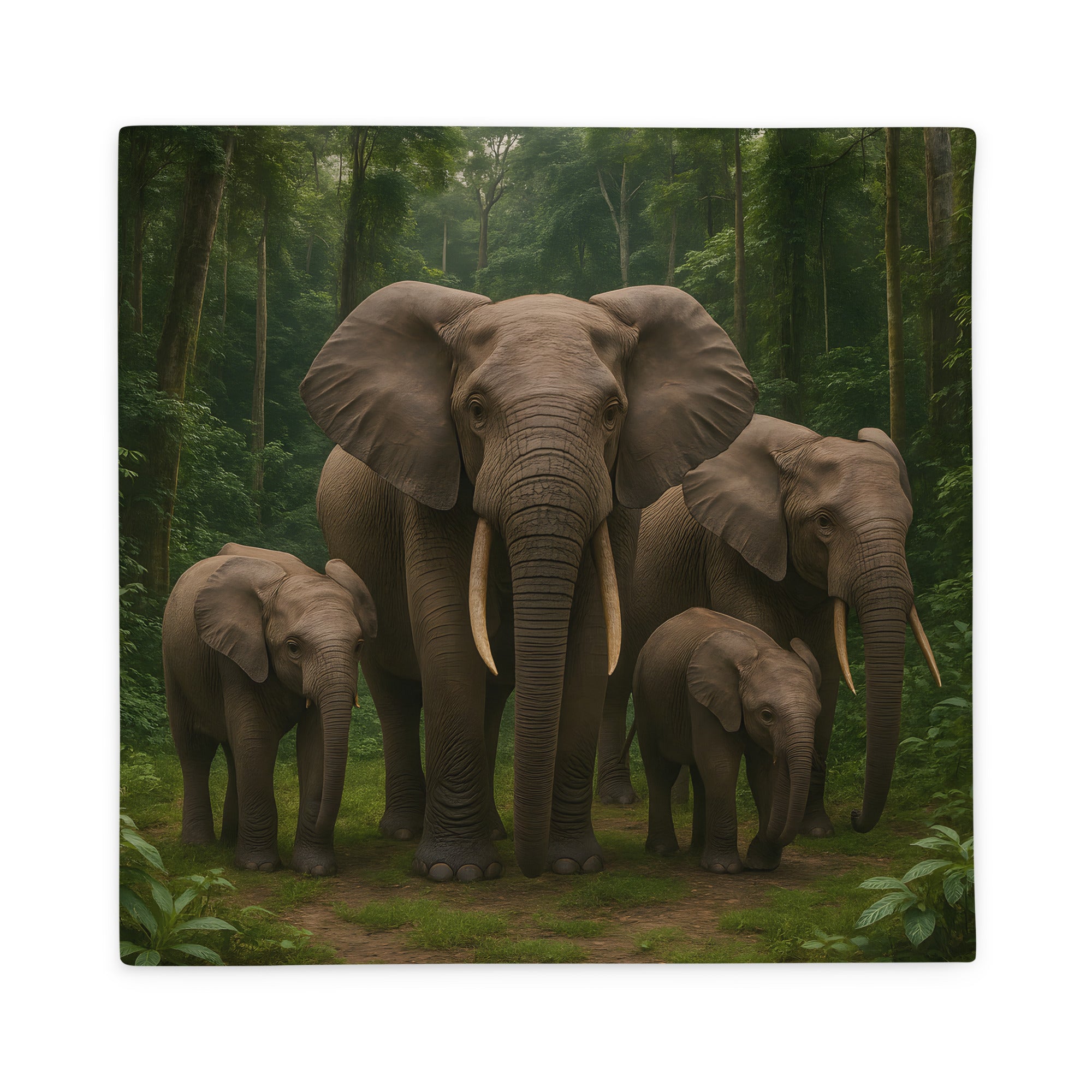 Umweltfreundlicher Waldelefant Bezug aus nachhaltigen Materialien