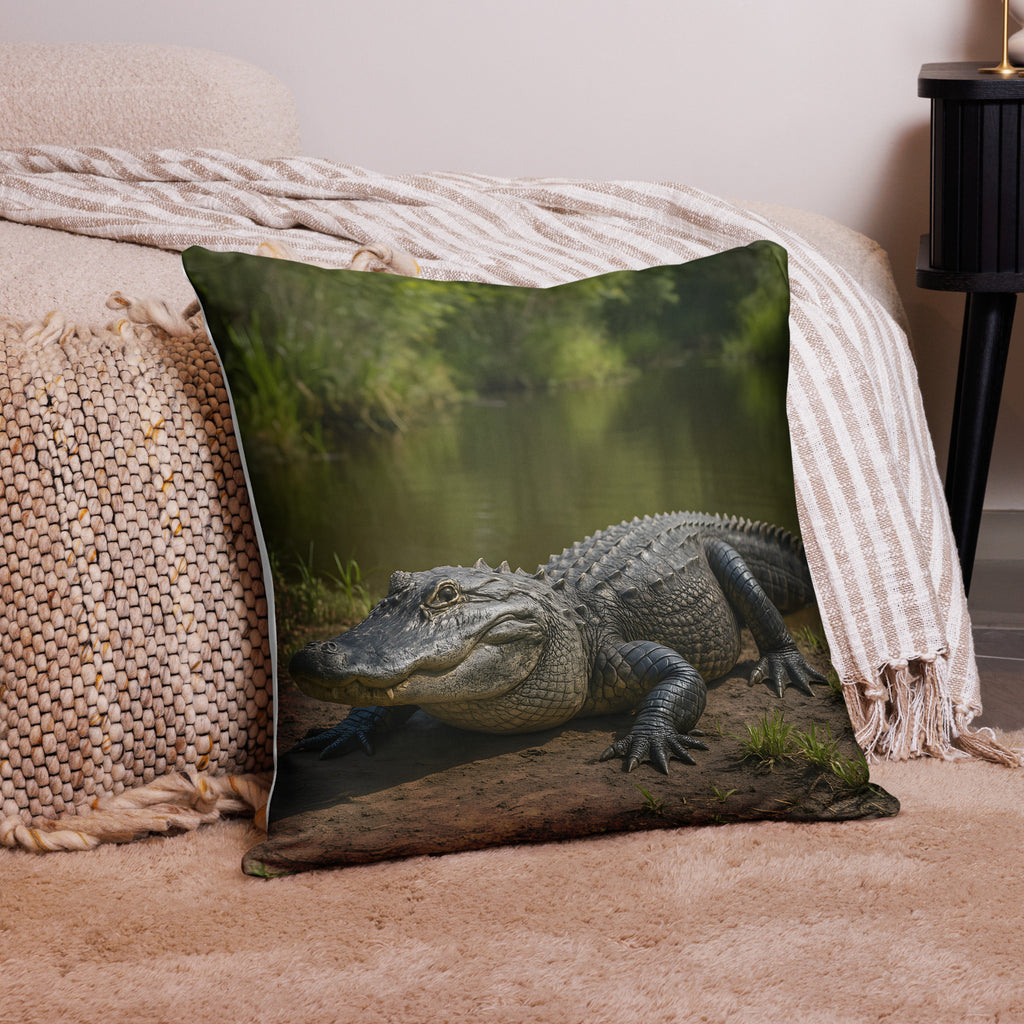 Verdeckter Reißverschluss am Alligatorkissenbezug