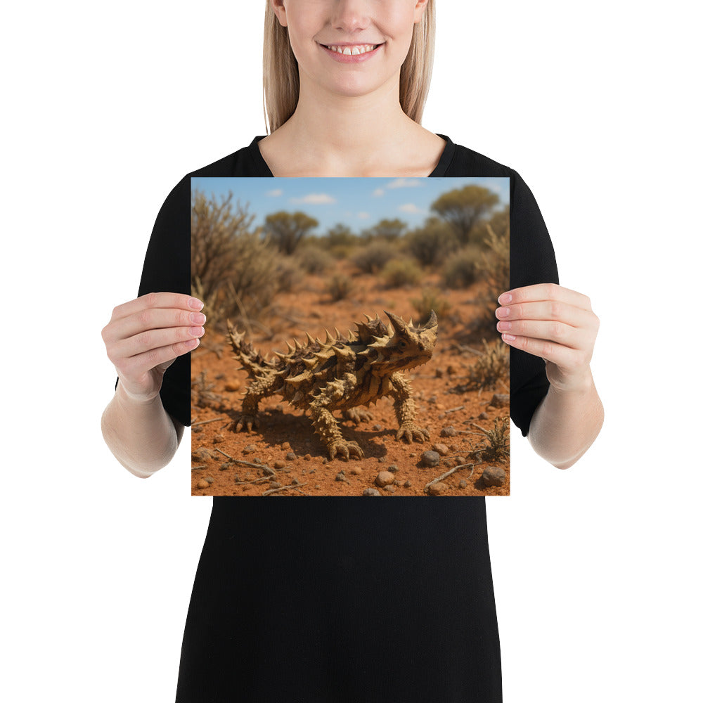Wüstenechse Dornteufel als farbintensives Wandposter