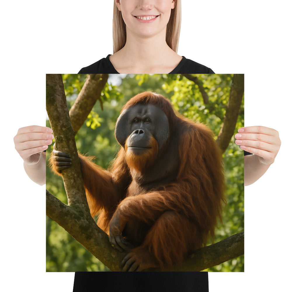 Wanddeko Naturmotiv – Orang-Utan Porträt Poster