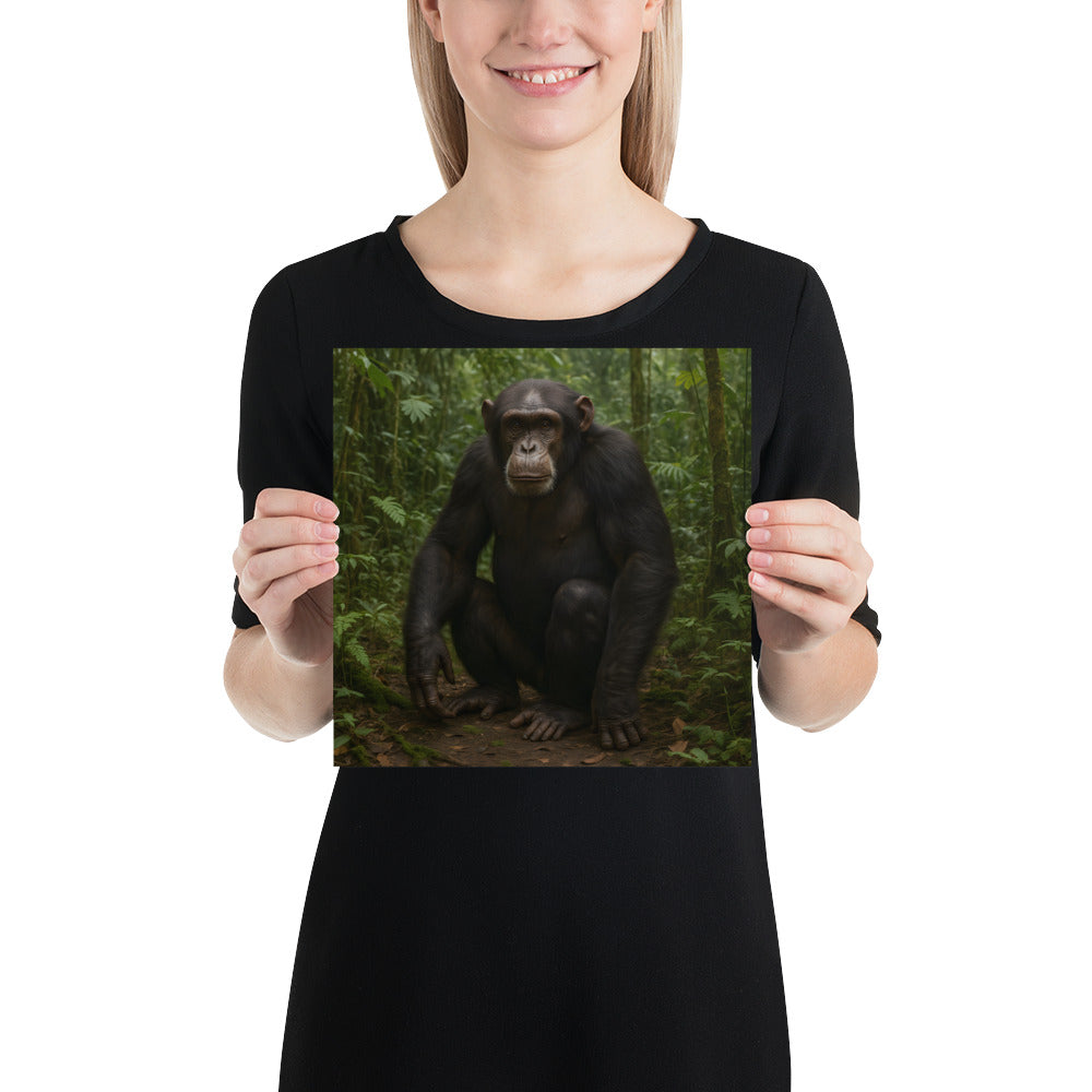 Wanddeko Schimpanse im modernen Wohnzimmer