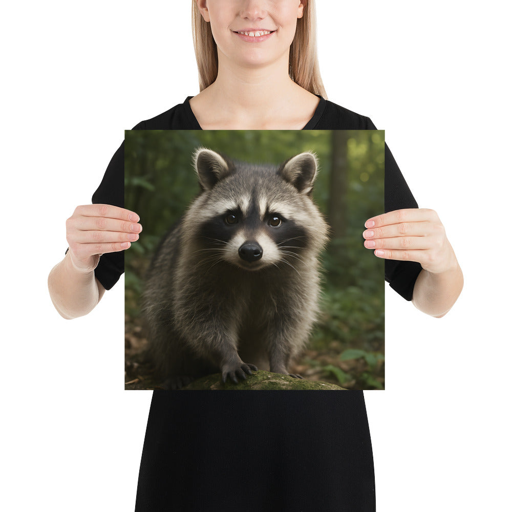 „Waschbär Illustration als hochwertiges Wandbild“