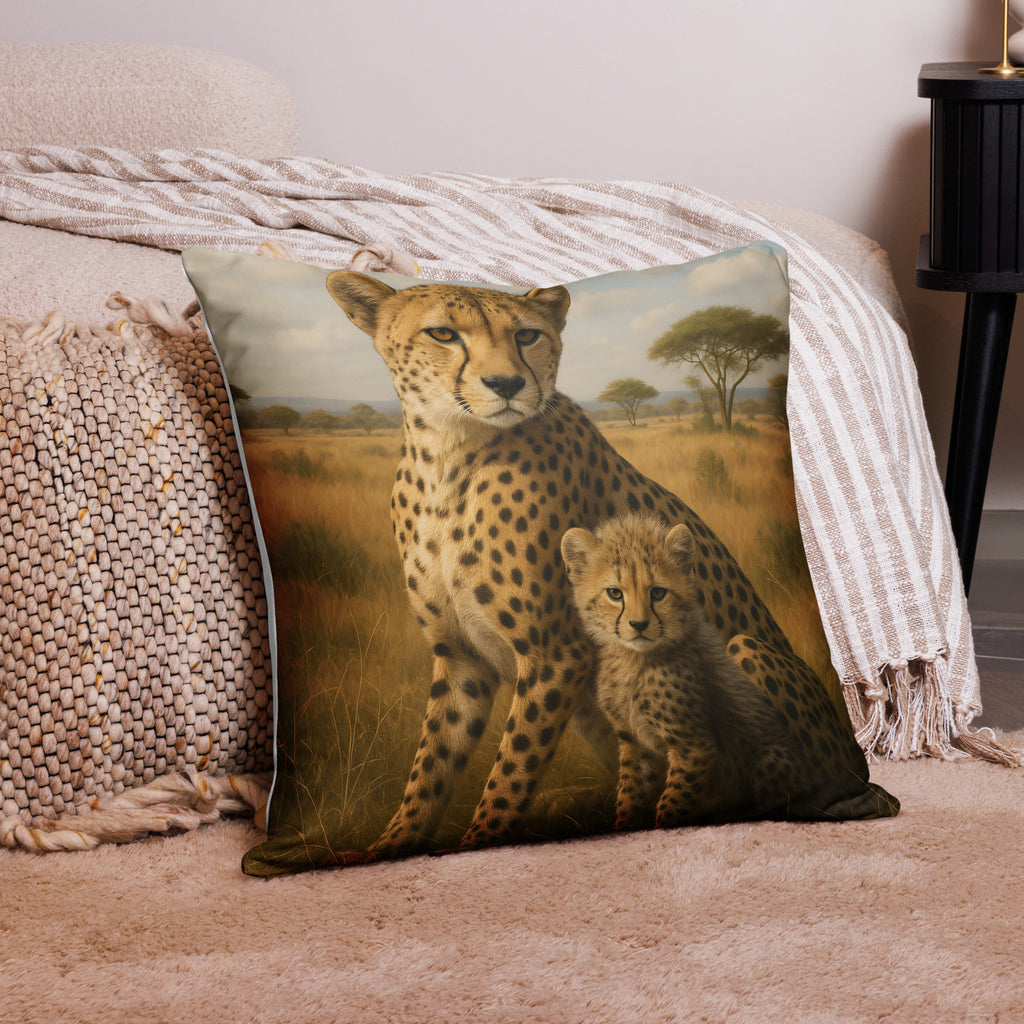 Weicher Polyester-Kissenbezug mit Geparden-Print