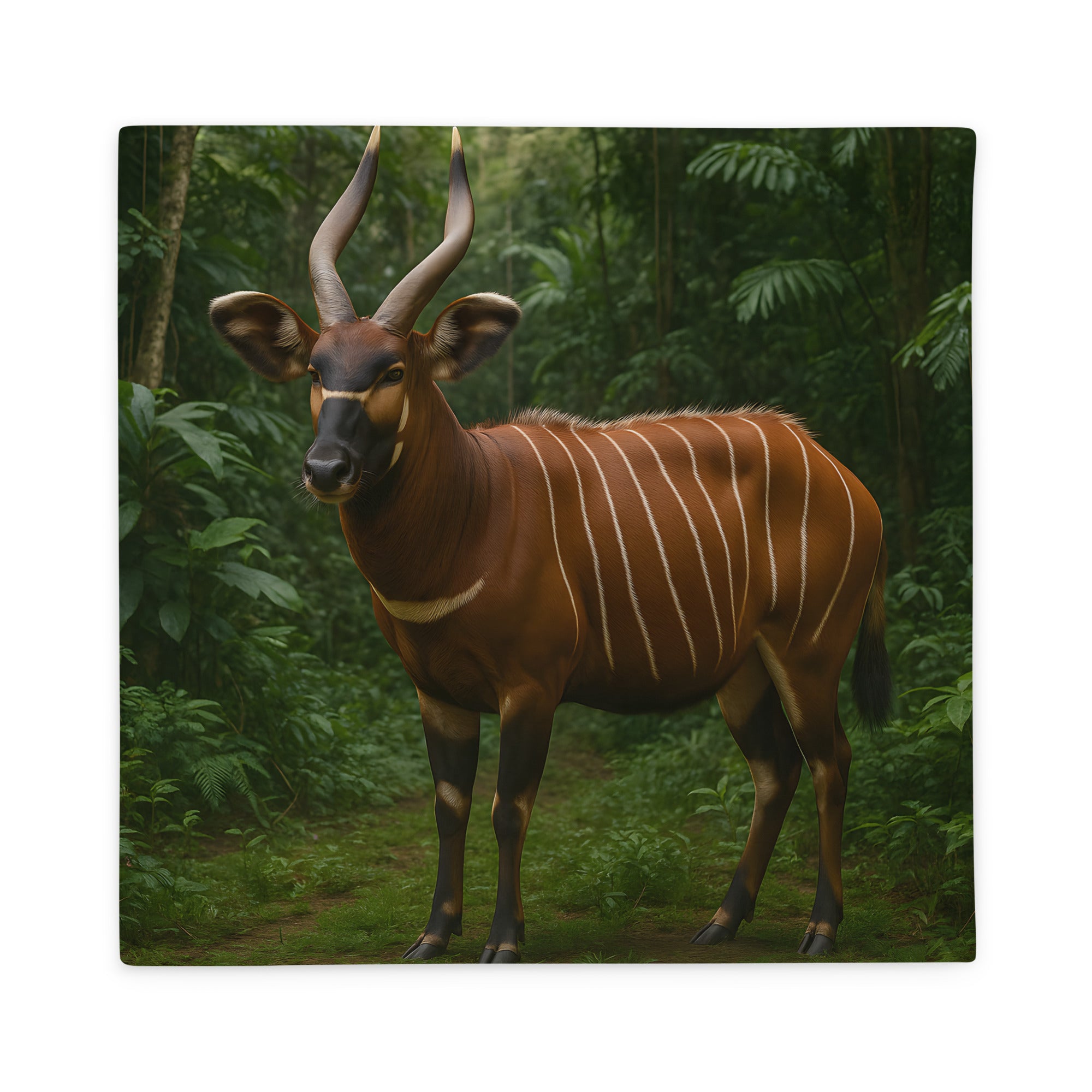 Weicher Polyester Kissenbezug mit Bongotier Motiv – moderne Wohnidee