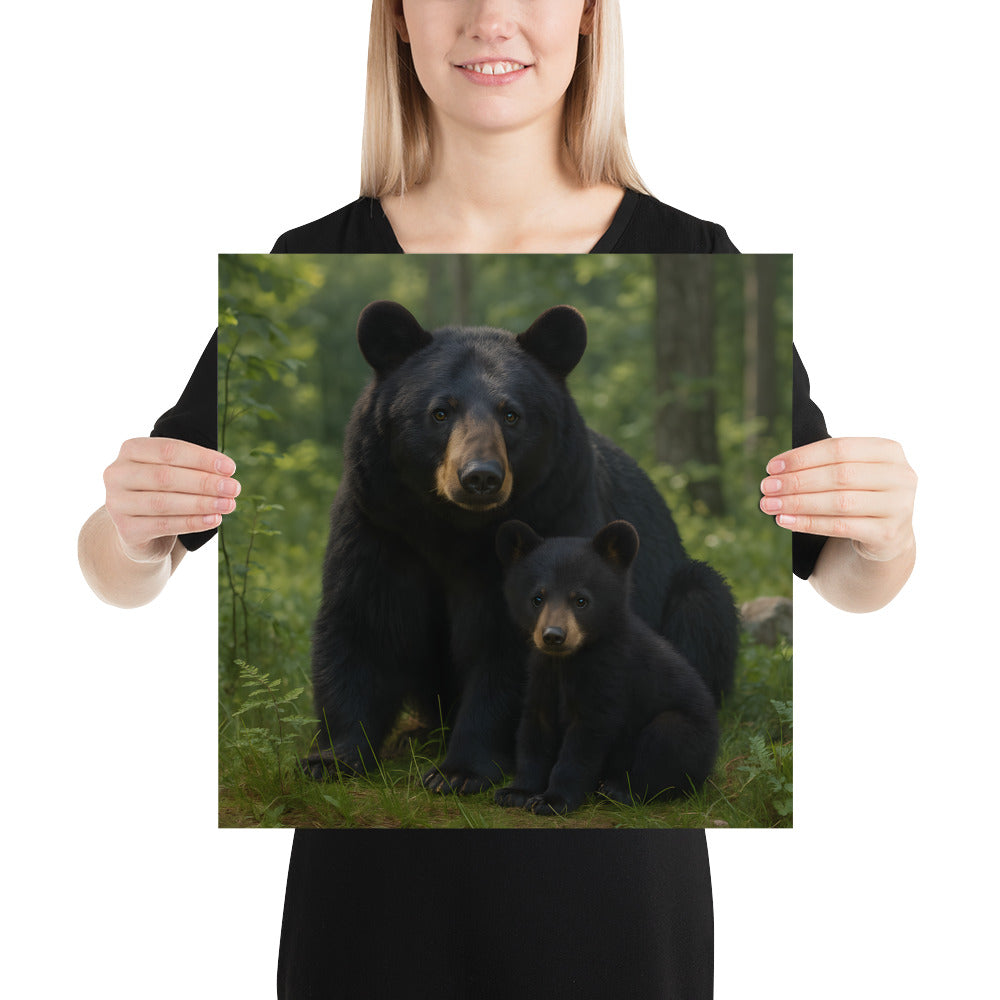 Wildlife Wandbild Schwarzbär – brillante Kontraste durch ISO 104 % Helligkeit
