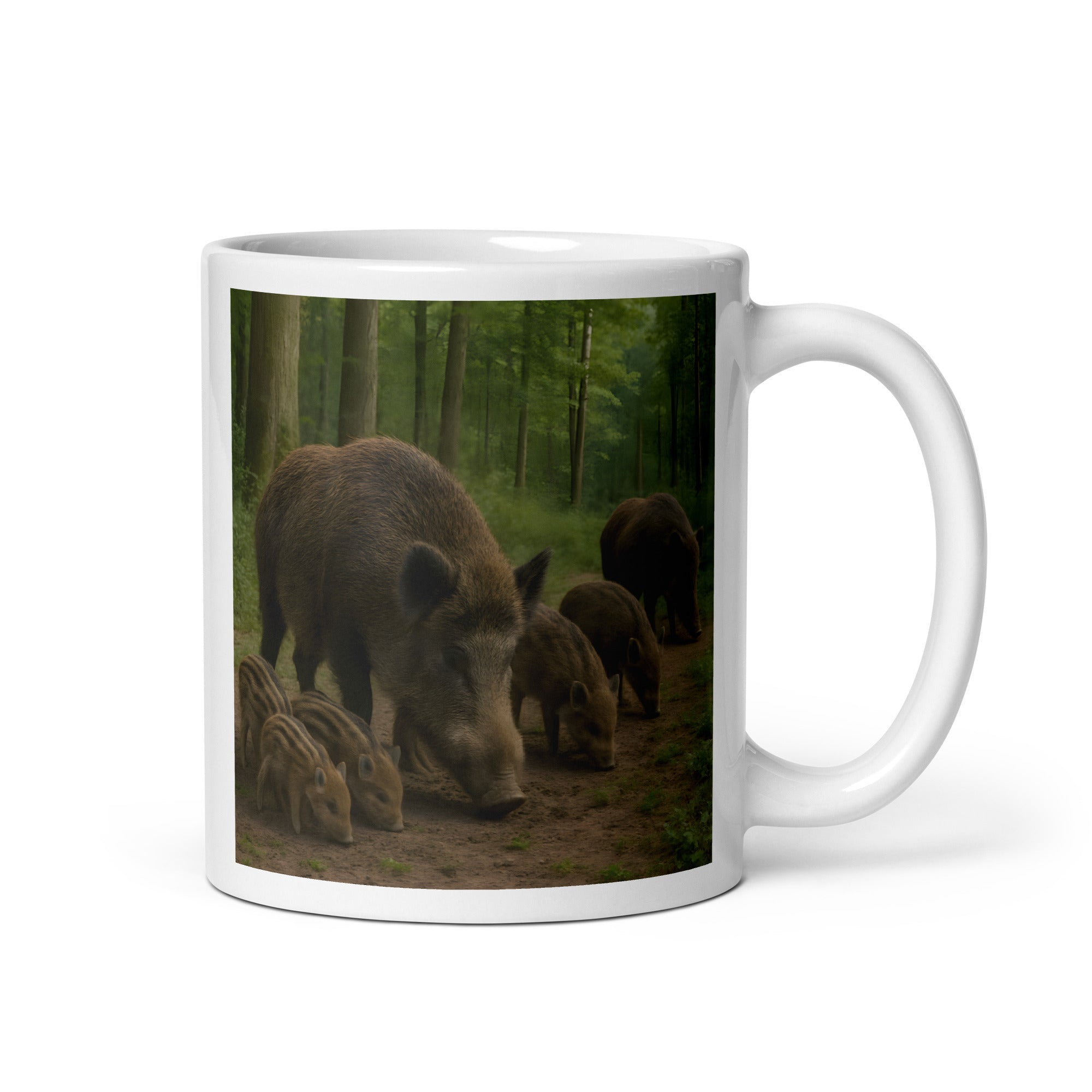 Wildschwein Kaffeetasse aus Keramik – Frontansicht