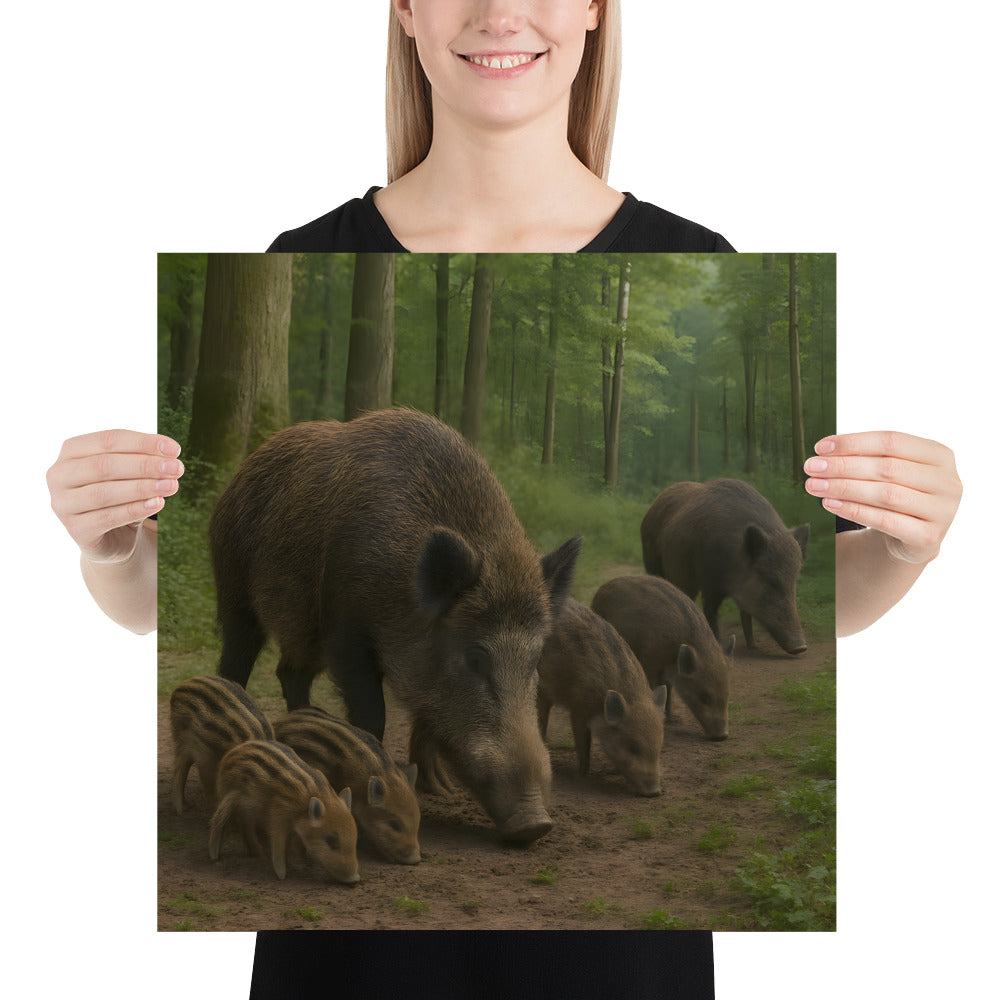 Wildschwein Poster hochauflösender Kunstdruck