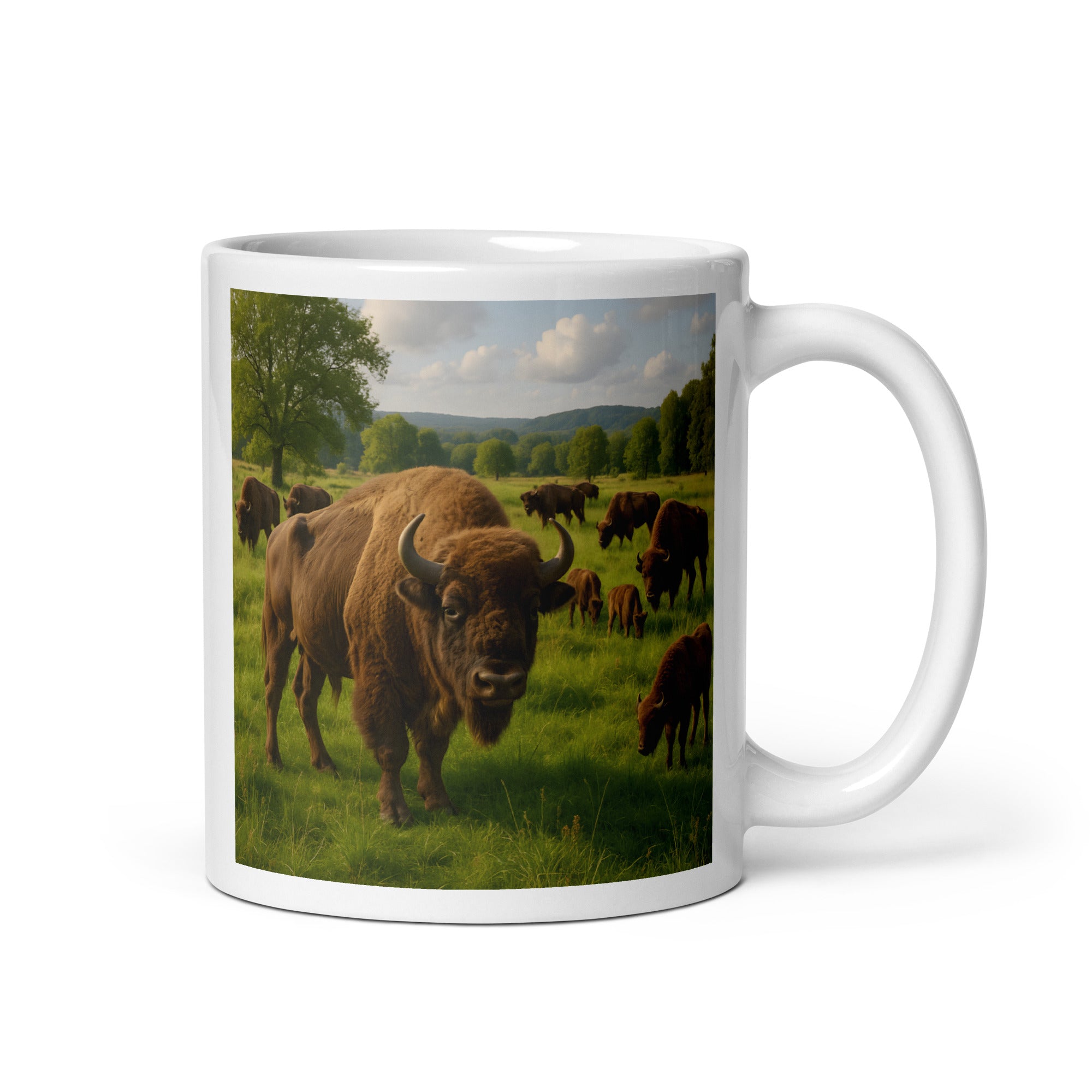 Wisent Kaffeetasse aus Keramik, 11 oz, auf weißem Hintergrund