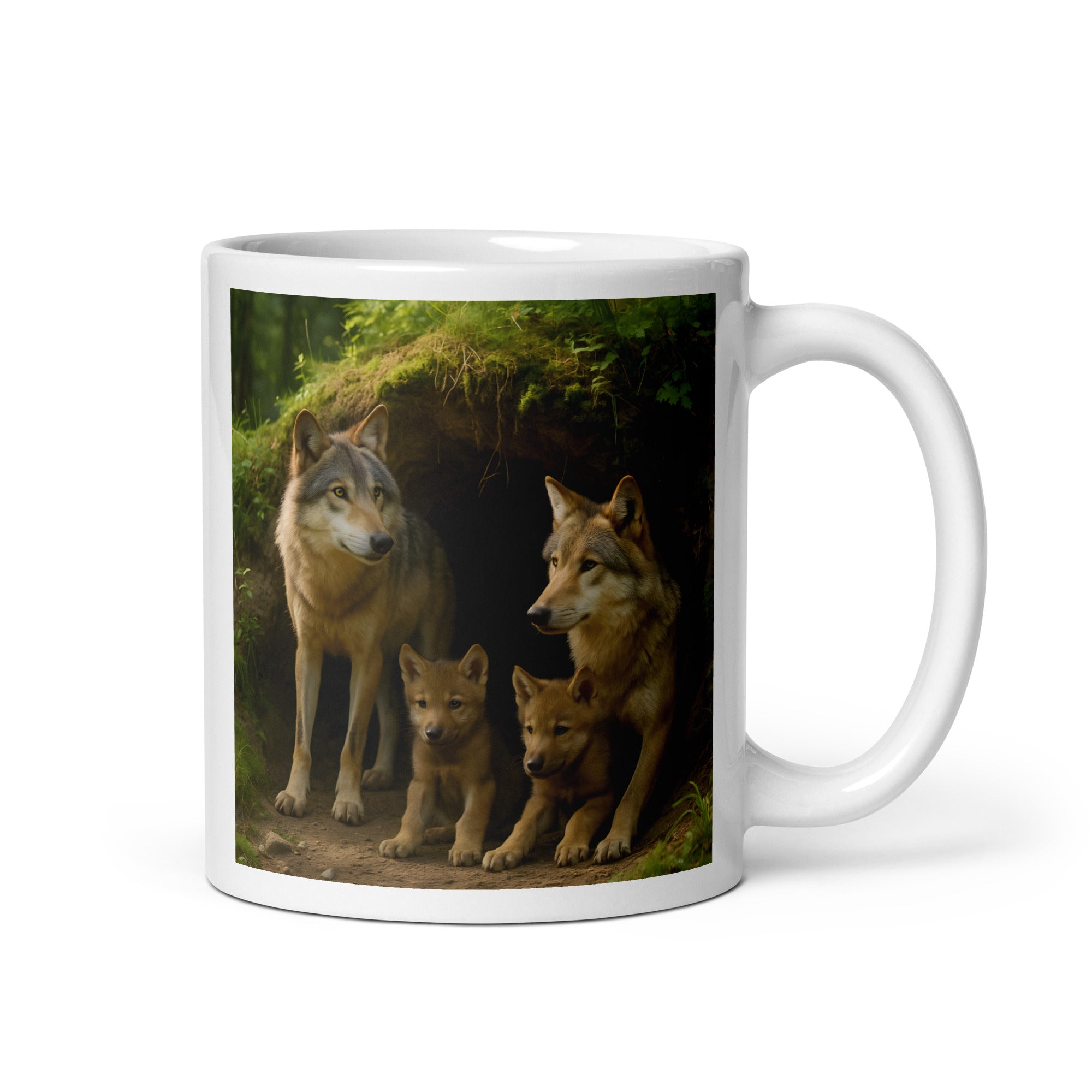 Wolf Kaffeetasse 11oz – Keramikbecher mit Wolf-Motiv
