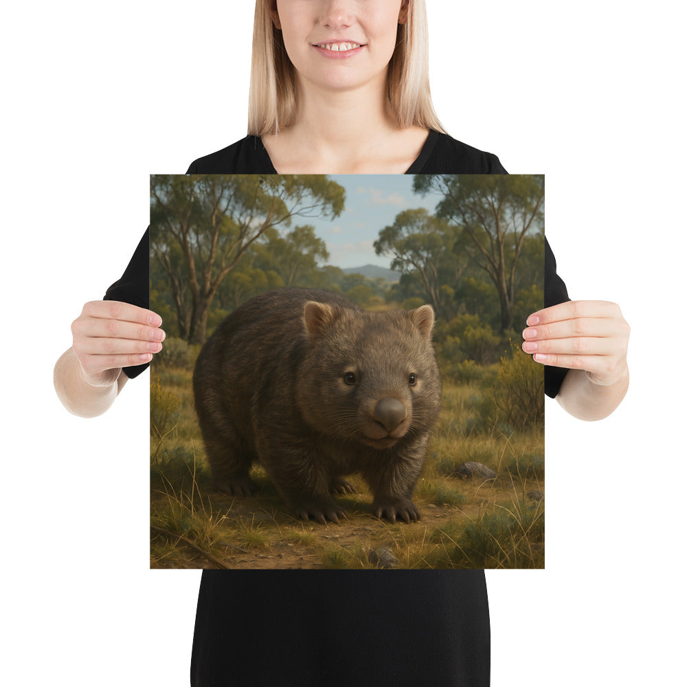 Wombat Kunstdruck auf lichtundurchlässigem Premiumpapie