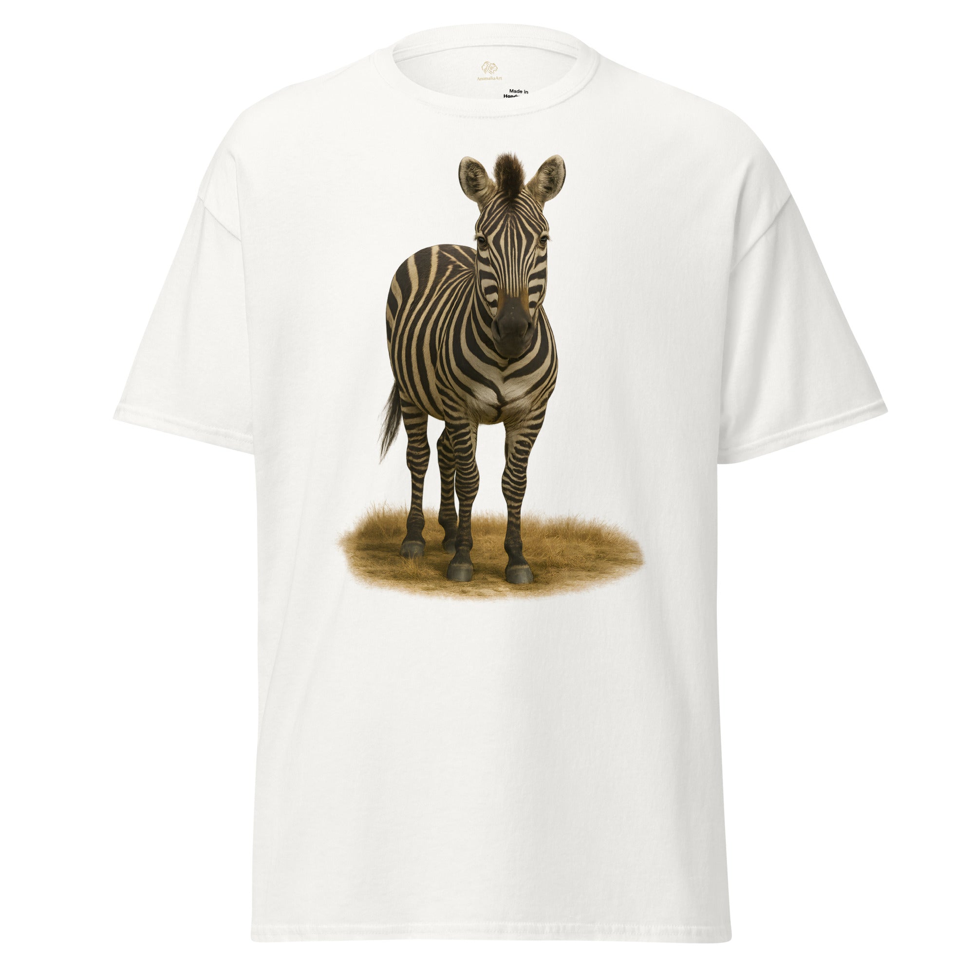 Zebra T-Shirt aus Baumwolle – Nahaufnahme des Zebra-Motivs