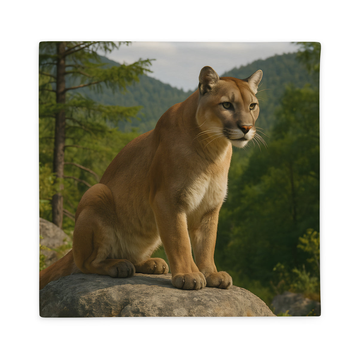 Pumakissenbezug 100 % Polyester – 220–250 g/m², verdeckter Reißverschluss, maschinenwaschbar