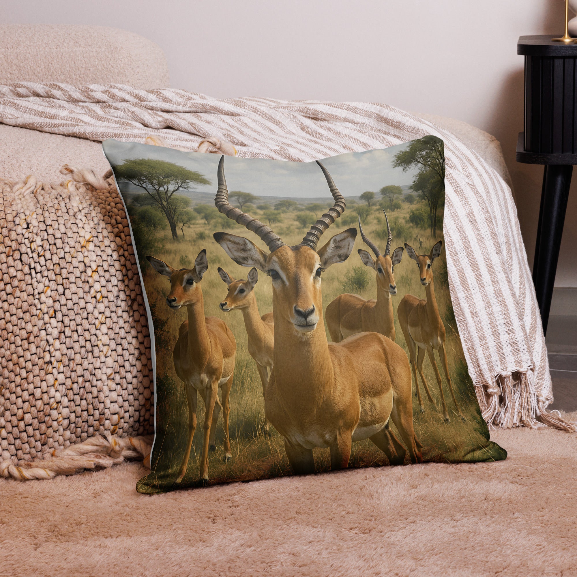 detailaufnahme reißverschluss impalakissenbezug