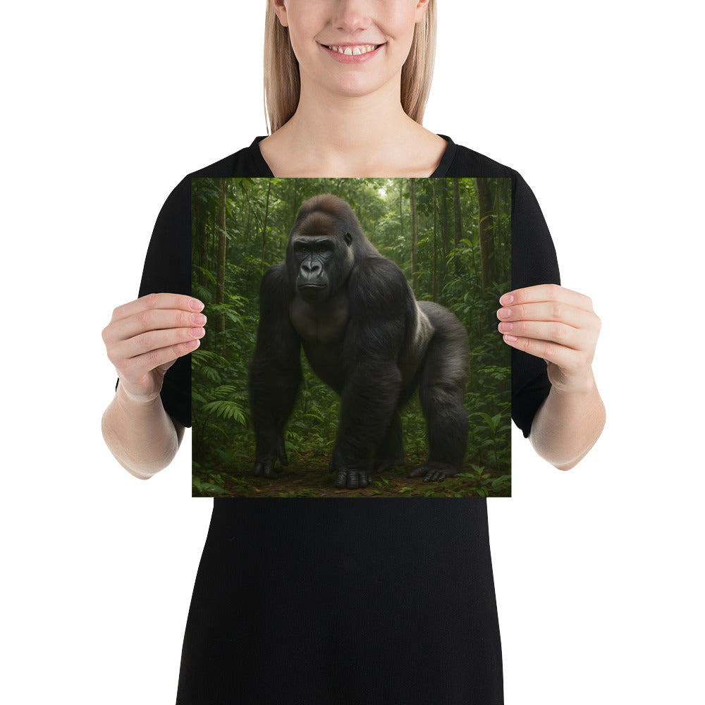 Detailansicht Gorilla Poster – feine Druckqualität auf 189 g/m² Papier