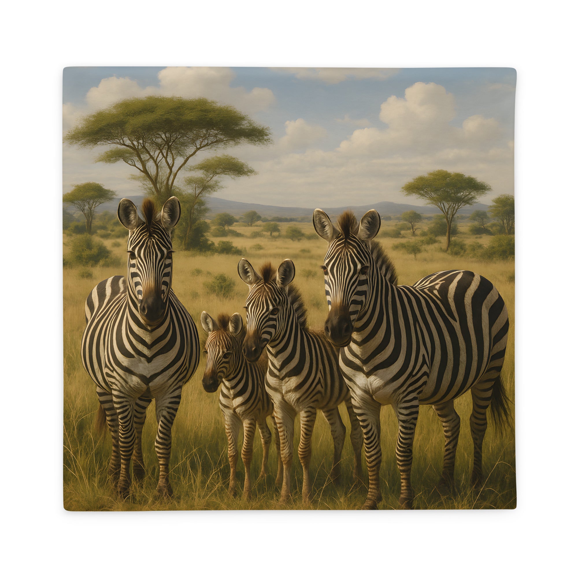 Detailaufnahme Stoffstruktur des Zebrakissenbezugs – 100 % Polyester